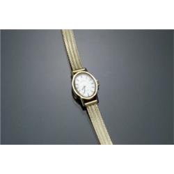 Lady's Swiss Hallmarked 18-Karat Yellow Gold and Stainless Steel Manual Wind Wristwat...