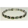 Image 1 : COLOR CHANGE SAPPHIRE 28.63CT / DIAMOND 0.28CT / 14K W/G BRACELET 60.34GRAM