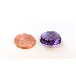 22 ct & up Amethyst Faceted Cushion Cut ctw 22.27