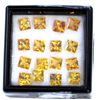 Image 1 : 11.92 ct Yellow Sapphire Square 16Pcs (5.0mm)