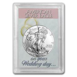 2014 1 oz Silver American Eagle BU (Wedding Day Harris Holder)