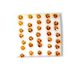 14.49 ct Spessatite Round 34Pcs (4.0mm)