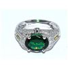 Image 1 : Chrome Tourmaline  2.0 ctw  &  Diamond Ring 14KW