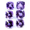 Image 1 : 26.78 ct Amethyst Cushion Cut 6Pcs