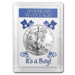 2014 1 oz Silver American Eagle BU (It's a Boy! Harris Holder)