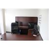 Image 2 : CONTENTS OF OFFICE INCUDING MAHOGANY U-SHAPE EXECUTIVE DESK AND CHAIRS *MTA