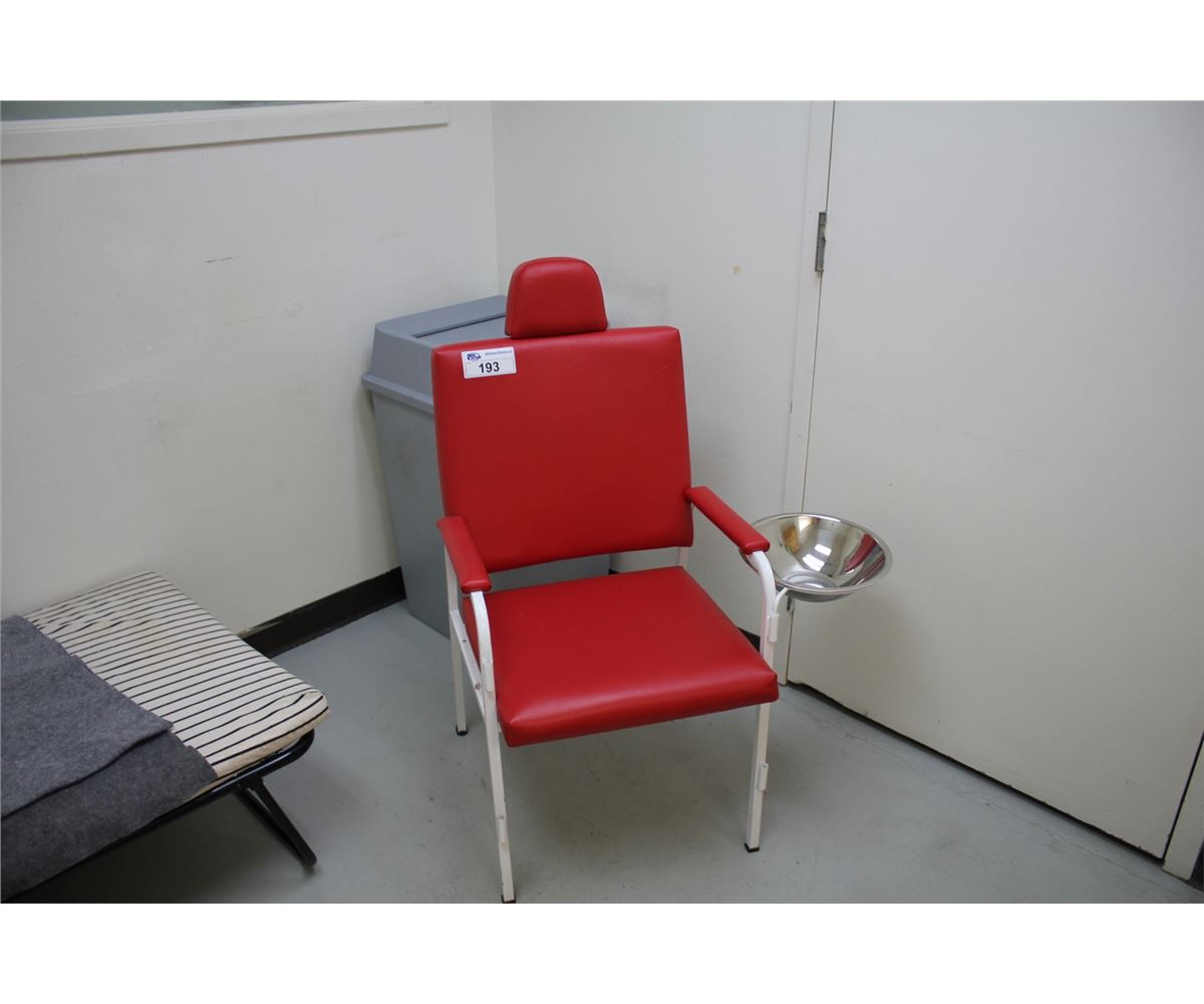 CONTENTS OF FIRST AID ROOM INCLUDING BED, CHAIR, GARBAGE CAN, SUPLLIES ...
