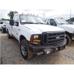 2006 FORD F350 XL 4X4 SERVICE TRUCK, S/N 1FDSF35P96EC71662, POWERSTROKE DIESEL ENG, 6 SPD TRANS, WIN
