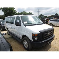 2008 FORD PASSENGER VAN, S/N 1FBSS31L380A63468, GAS ENGINE, A/T, 12 PASSENGER, ODOMETER READING 21,8