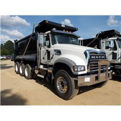 2015 MACK GU713 TRI-AXLE DUMP, S/N 1M2AX09C7FM023463, 425 HP MACK MP8 425M ENG, 10 SPD TRANS, 44K RE