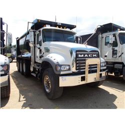 2015 MACK GU713 TRI-AXLE DUMP, S/N 1M2AX07C9FM021667, MP8 445C MACK DIESEL ENG, 10 SPD TRANS, 44K RE