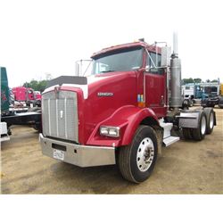2001 KENWORTH T800B T/A TRUCK TRACTOR, S/N 1XKDDU9X91R871851, C12 CAT DIESEL ENG, 10 SPD TRANS, 40K 