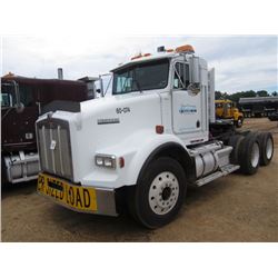 1990 KENWORTH T800 T/A TRUCK TRACTOR, S/N 1XKDDA9X8LJ546060, 3208 CAT DIESEL ENG, 10 SPD TRANS, 40K 