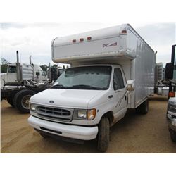 2002 FORD E350 S/A VAN TRUCK, S/N 1FDWE35L92HA76607, GAS ENGINE, A/T, 15' COVERED VAN BODY, ODOMETER