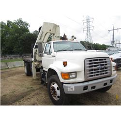 1996 FORD F SERIES S/A HYDRAULIC LOADER, S/N 1FDPF80C7TVA15748, CUMMINS 5.9L DIESEL ENG, 5 SPD TRANS