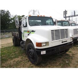 1994 INTERNATIONAL 4700 S/A FLATBED, S/N 1HTSCACM5RH577287, IHC DIESEL ENG, 6 & 1 TRANS, 10' BED, 11