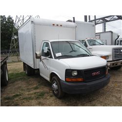 2003 GMC VAN DELIVERY TRUCK, S/N 1GDJG31U231108620, GAS ENGINE, A/T, 12' COVERED VAN BODY, ODOMETER 