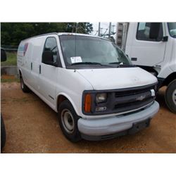 2002 CHEVROLET 2500 CARGO VAN, S/N 1GCFG29M621237516, V8 GAS ENG, A/T, ODMETER READING 178,488 MILES