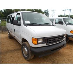 2004 FORD PASSENGER VAN, S/N 1FBNE31L44HB19733, GAS ENG, A/T, ODOMETER READING 105,258 MILES
