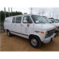 1995 CHEVROLET 20 VAN TRUCK, S/N 1GCEG25H45F224982, GAS ENG, A/T, ODOMETER READING 124,551 MILES