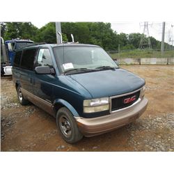 1999 GMC SAFARI VAN, S/N 1GKDM19W1XB517992, V6 GAS, A/T, 8 PASSENGER, ODOMETER READING 189,417 MILES