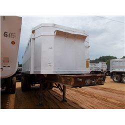 1988 ROGERS ALUMINUM T/A DUMP TRAILER, S/N 1R9D27202J100961, 24' STEEL FRAME, 22' ALUM BOX, LINER, S