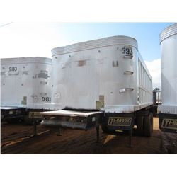 1994 TI-BROOK ALUMINUM T/A DUMP TRAILER, S/N 1T9BSAB2XRG021251, 24' STEEL FRAME, 22' ALUM BOX, LINER