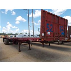 1991 LUFKIN 48' T/A FLATBED TRAILER, S/N 1L01B4822M1087445, SLIDING TANDEM, 11R24.5 TIRES (BILL OF S