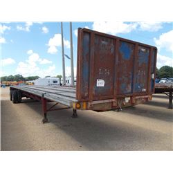 1995 45' FONTANE LHFTW-5-10045WSK TANDEM/ SPREAD AXLE FLATBED TRAILER, S/N 13N145307S1568241, TOOLBO