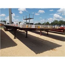1995 FRUEHAUF T/A FLATBED TRAILER, S/N JJF482F1XS562266, 48' X8' 6", SPEAD AXLE, 295/75R22.5 TRIES, 