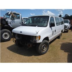 1998 FORD VAN, S/N 1FBSS31L3WHA44828, A/T (NO MOTOR) (DOES NOT RUN)
