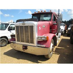 1997 PETERBILT T/A TRUCK TRACTOR, S/N 1XP5DB9XXVN435770, CAT DIESEL, MANUAL TRANS, ODOMETER READING 
