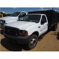 2000 FORD F450 SUPER DUTY, S/N 1FDXF46F7YED67603, DIESEL V8, A/T, S/A DUMP BED (DOES NOT RUN)