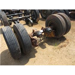 TRAILER AXLE W/DUAL TIRES & RIMS