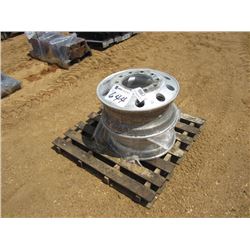 1 LOT (2) ALUMINUM RIMS, 22.5-8.25