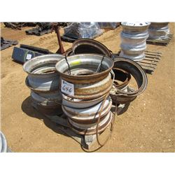 1 LOT (11) STEEL RIMS