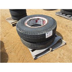 (2) 10.00-20 TIRES MTD ON STEEL WHEEL