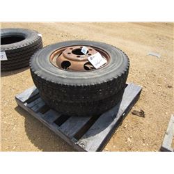 1 LOT (2) 9R22.5 TIRES & RIMS