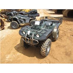 YAMAHA 600 GRIZZY 4 WHEELER, S/N , WINCH, FRONT RACK, REAR BASKET, METER READING 842 HRS