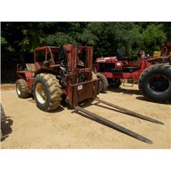 KD MANITOU M230HC-PL FORKLIFT, S/N M230H0361, TRIPLE MAST, DIESEL ENG, METER READING 11,372 HRS