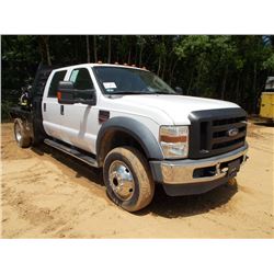 2008 FORD F-550 CREW CAB 4X4 SERVICE TRUCK, S/N 1FDAW57R18EC32251, POWERSTROKE DIESEL, A/T, READING 
