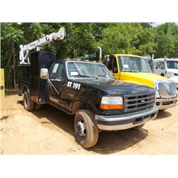 1997 FORD SUPER DUTY S/A SERVICE TRUCK, S/N 1FDLF47F6VEC95513, DIESEL ENG, 5 SPD TRANS, TOOLBODY, MA