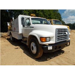 1998 FORD F-SERIES SERVICE TRUCK, S/N 1FDWF80C0WVA24548, CUMMINS 5.9L DIESEL ENG, 6 SPD TRANS, FUEL 