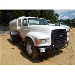 1999 FORD S/A WATER TRUCK, S/N 3FEWF80C0XMA01925, CUMMINS DIESEL ENG, 6 SPD TRANS, 17,500K REARS, 8,