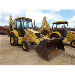 NEW HOLLAND LB75B 4X4 LOADER BACKHOE, S/N 31049687, MULTI PURPOSE BUCKET, 24" HOE BUCKET, HYD THUMB,