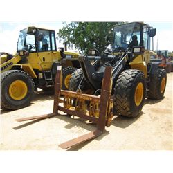KOMATSU WA250PZ-6 WHEEL LOADER, S/N 75132, (09 YR) WICKER WFFWA250-5 FORKS, S/N 13080, ECAB W/AIR, 2