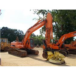 DAEWOO 255LCV HYDRAULIC EXCAVATOR, S/N 001337, (05 YR) 11'8" STICK, 36" BUCKET, PROMAC 52BT SAWHEAD,