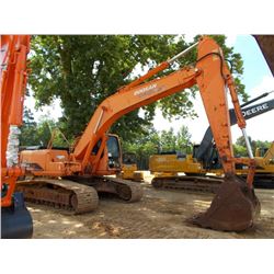 DOOSAN 225LC HYDRAULIC EXCAVATOR, S/N 209819, 8' 6" STICK, 42" BUCKET, ECAB W/AIR, METER READING 5,0