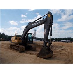 VOLVO EC160CL HYDRAULIC EXCAVATOR, S/N 0140061, (08 YR) 8' 7" STICK, 42" BUCKET, ECAB W/AIR, METER R