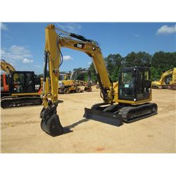 CAT 308E2CR MINI HYDRAULIC EXCAVATOR, S/N FJX00335, (14 YR) RUBBER TRACKS, 7' 2" STICK, 24" BUCKET, 